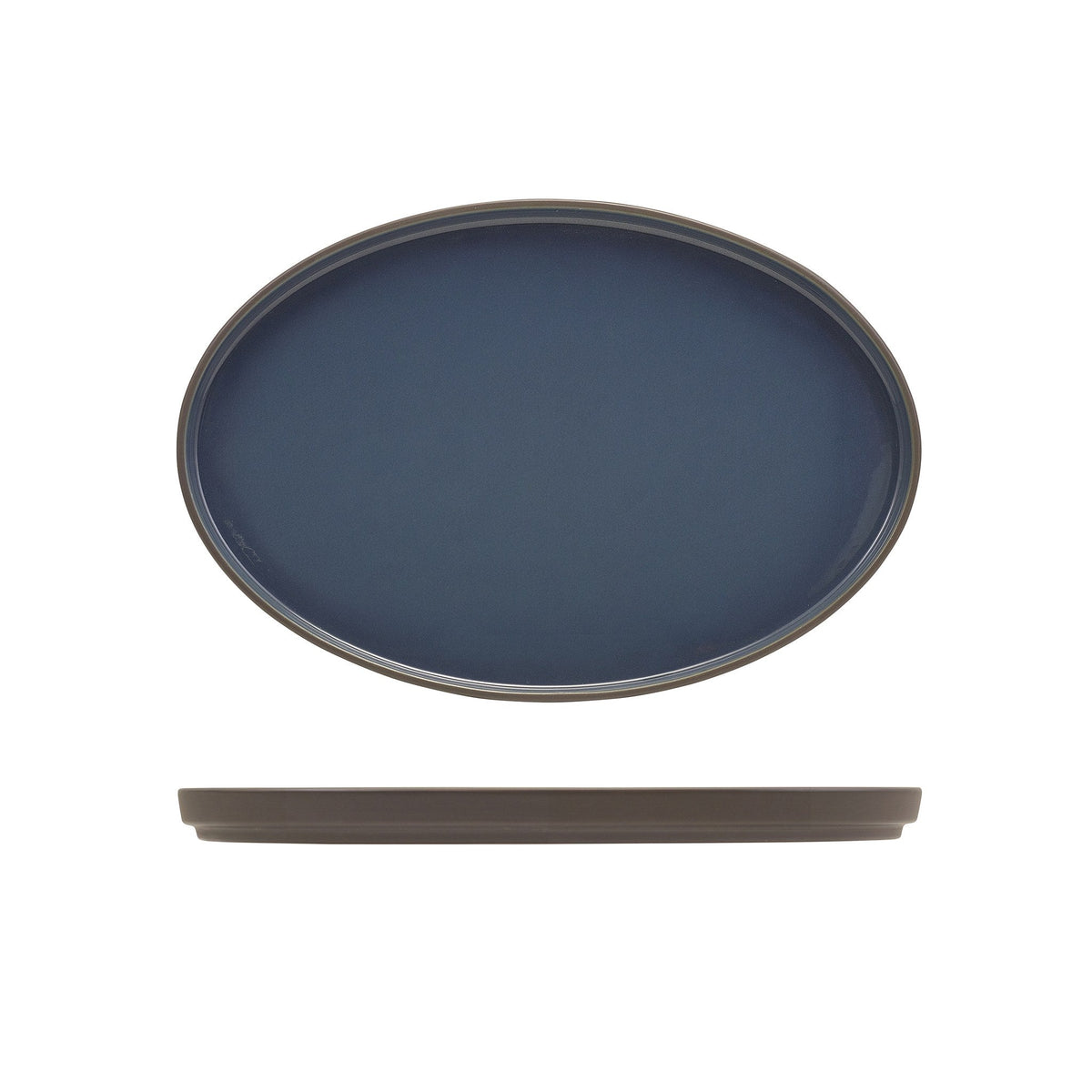 Kava blue porcelain oval plate 28cm, alternative view