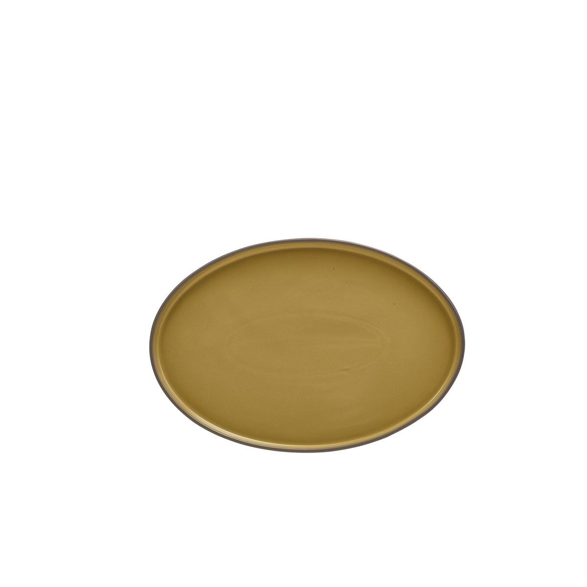 Kava yellow porcelain oval plate 28cm, alternative view