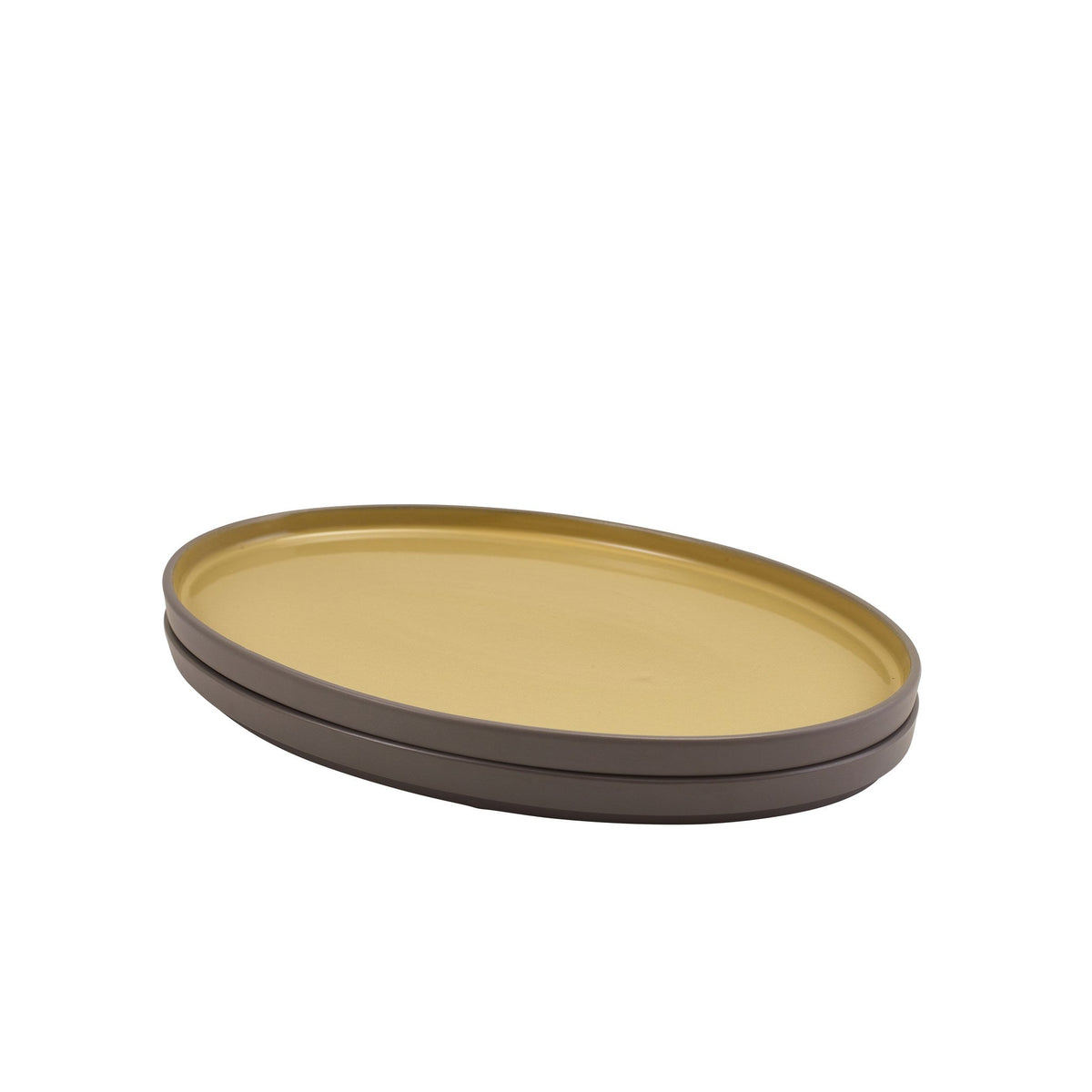 Kava yellow porcelain oval plate 28cm, alternative view