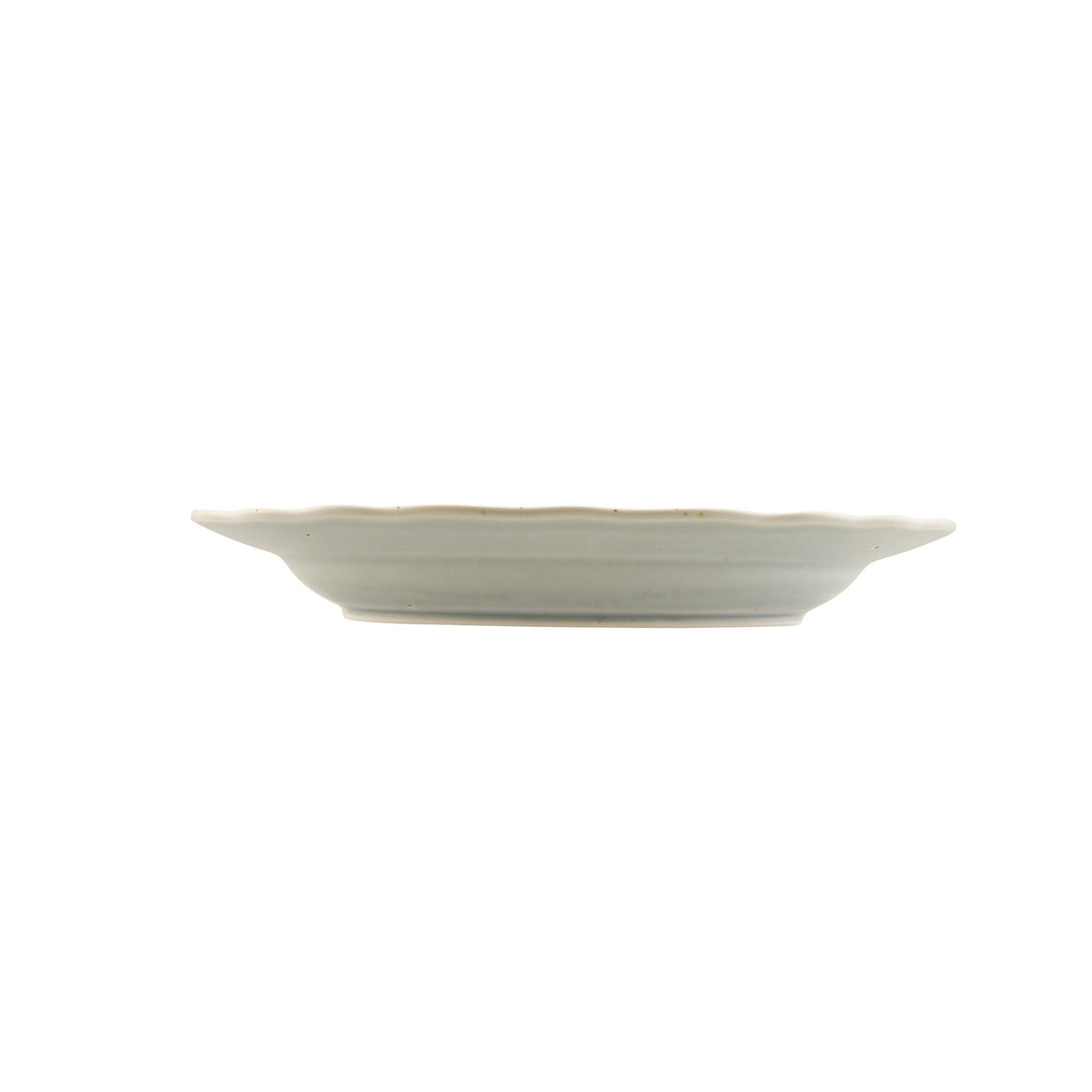 Reverie Iris porcelain oval plate 32cm with ornate embossed edges, alternative view