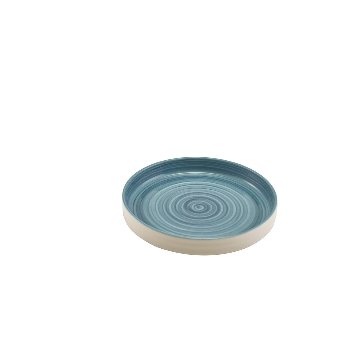 Miro blue reactive glaze porcelain presentation plate 18cm, alternative view