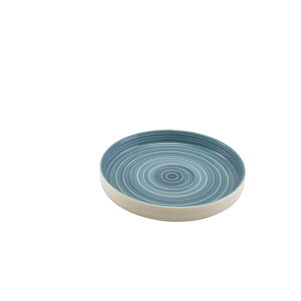 Miro blue reactive glaze porcelain presentation plate 20.5cm, alternative view