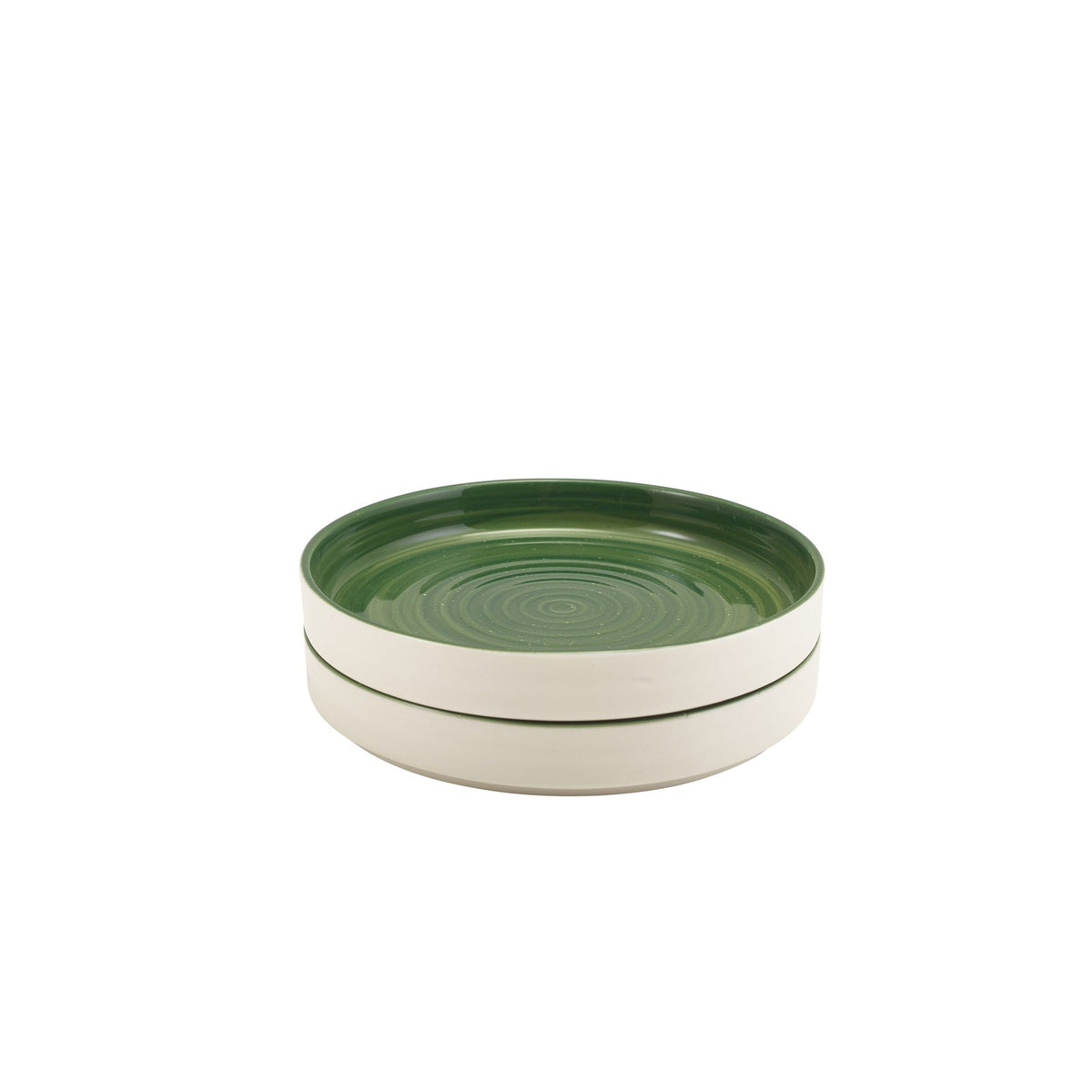 Miro green reactive glaze porcelain presentation plate 18cm, alternative view