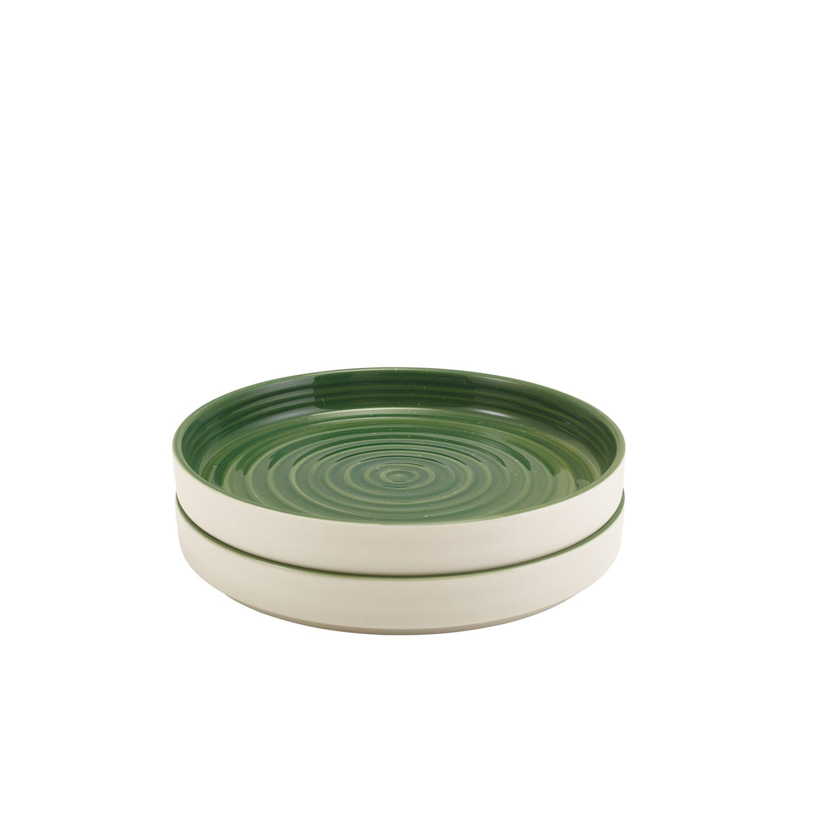 Miro green reactive glaze porcelain presentation plate 20.5cm, alternative view