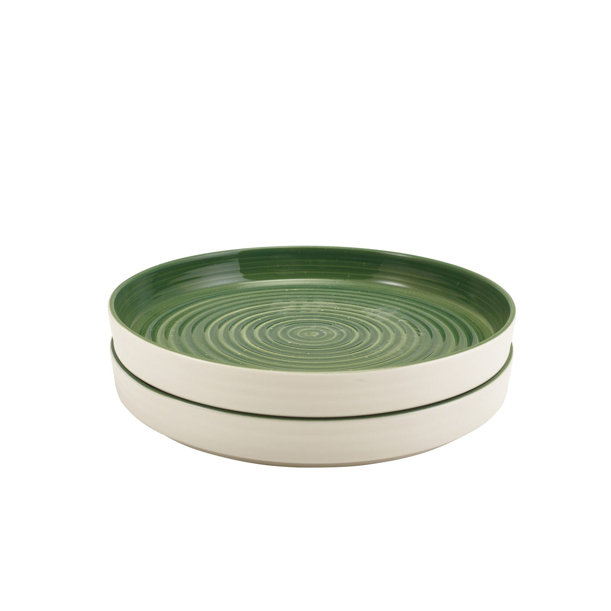 Miro green reactive glaze porcelain presentation plate 26cm, alternative view