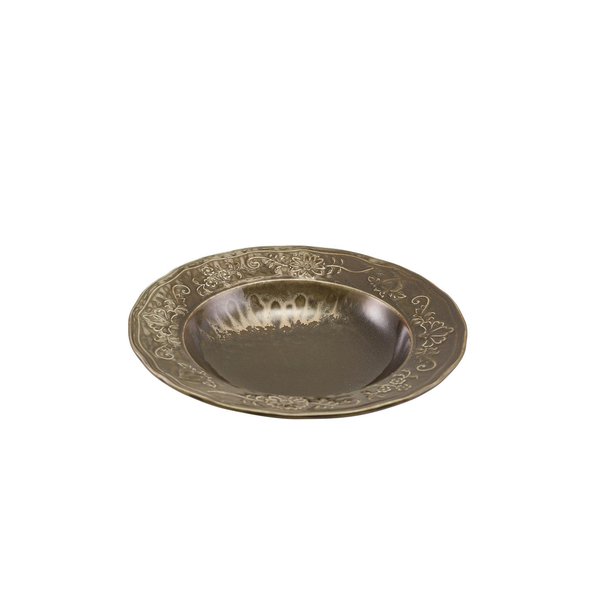 Reverie Ivy deep winged porcelain plate 23cm with embossed edges, alternative view
