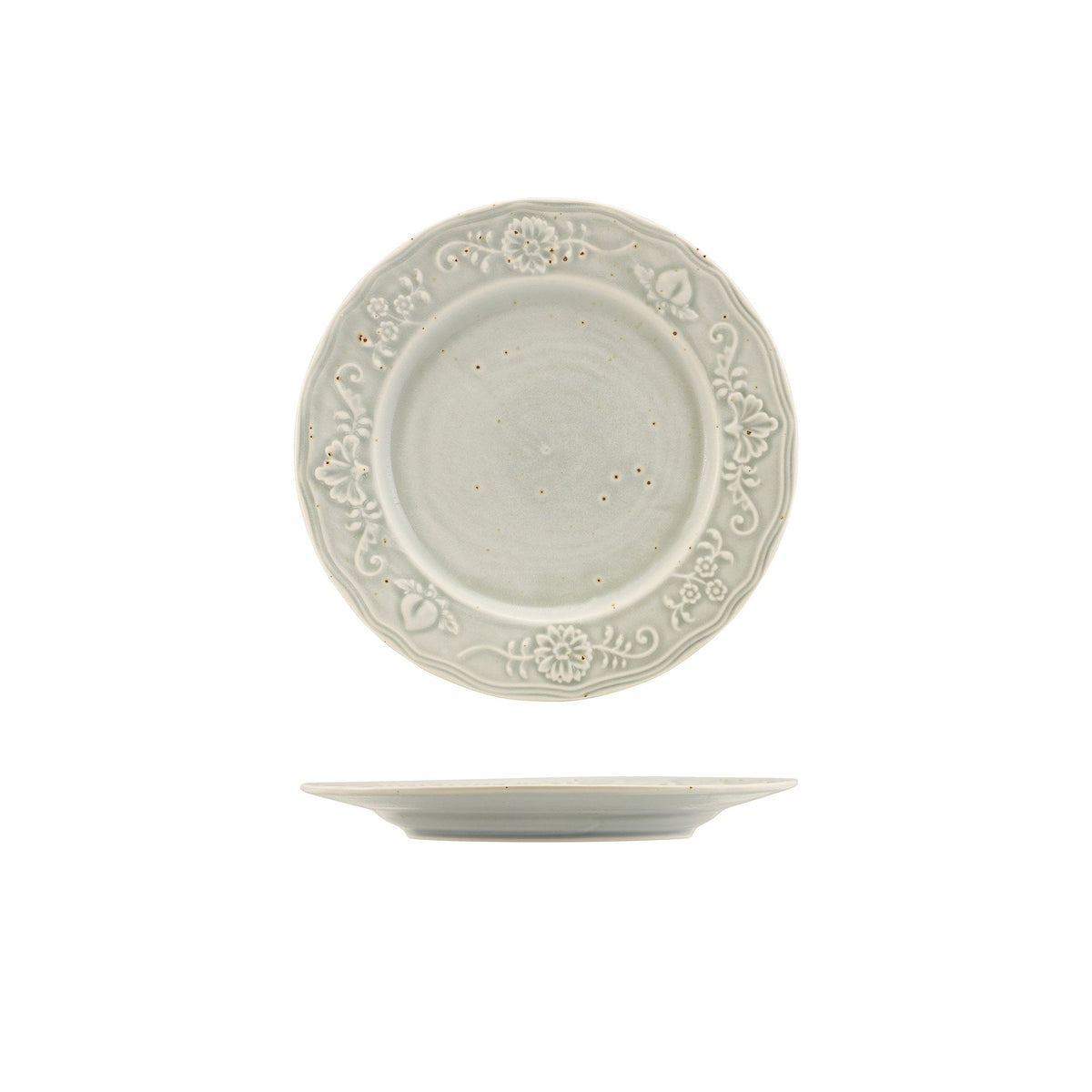 Reverie Iris porcelain winged plate 21cm with embossed edges, alternative view