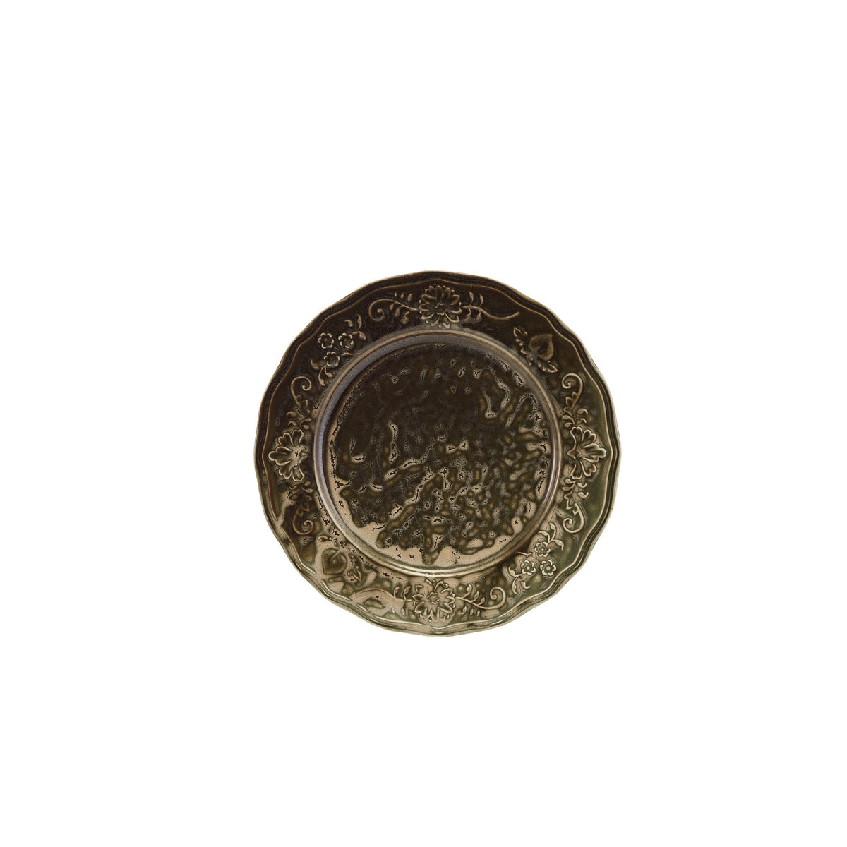 Reverie Ivy porcelain winged plate 26cm with embossed edges, alternative view