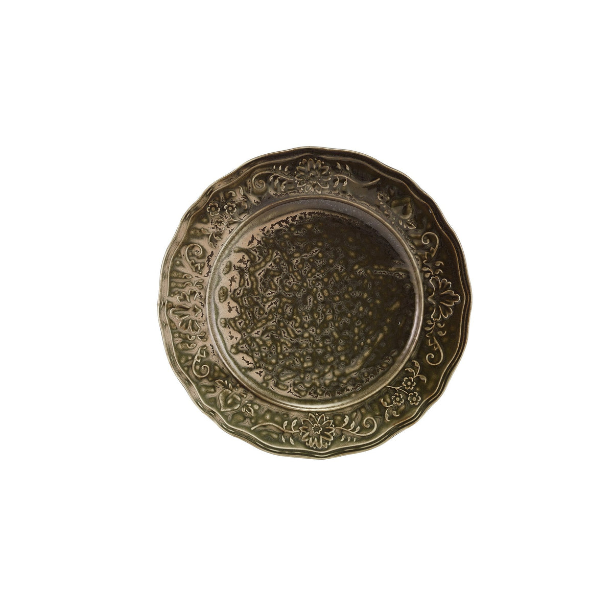Reverie Ivy porcelain winged plate 30cm with ornate embossed edges, alternative view