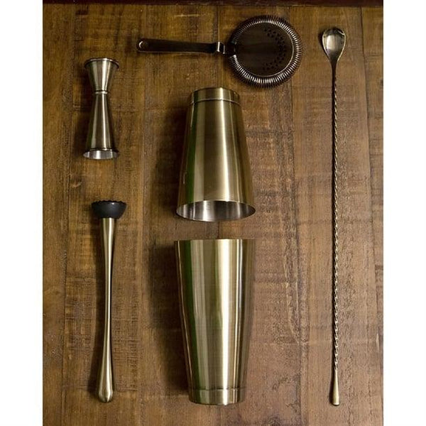 Antique Brass Plated 28oz/18oz Boston Can Set