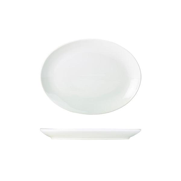 Genware Porcelain Oval Plate 24cm/9.5" - BESPOKE 77