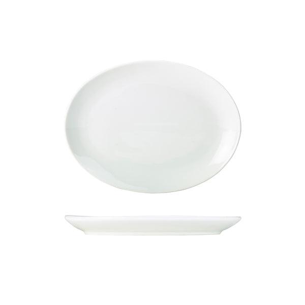 Genware Porcelain Oval Plate 25.4cm/10" - BESPOKE 77