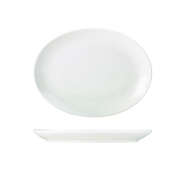 Genware Porcelain Oval Plate 31cm/12.25" - BESPOKE 77