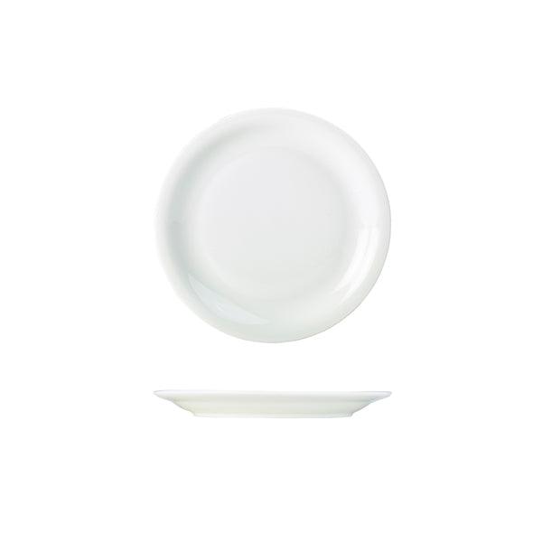 Genware Porcelain Narrow Rim Plate 16cm/6.25" - BESPOKE 77