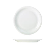 Genware Porcelain Narrow Rim Plate 22cm/8.5" - BESPOKE 77