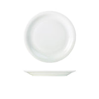 Genware Porcelain Narrow Rim Plate 22cm/8.5" - BESPOKE 77