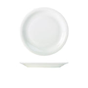 Genware Porcelain Narrow Rim Plate 24cm/9.25" - BESPOKE 77