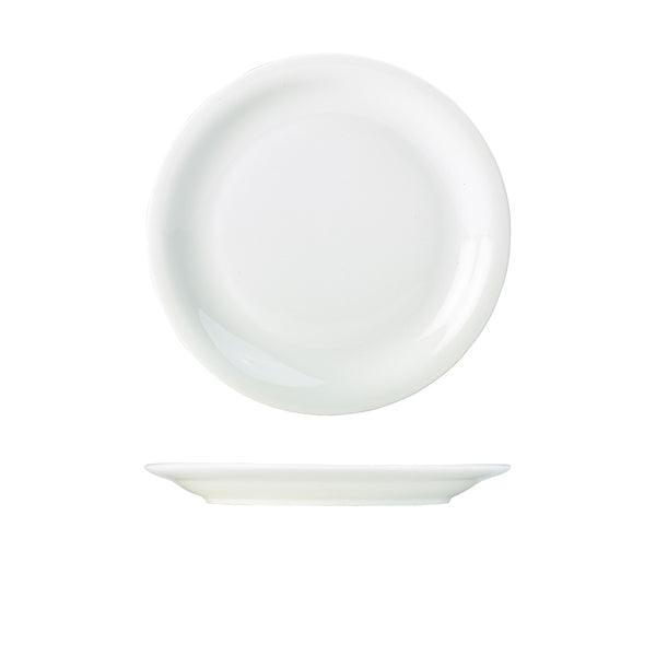 Genware Porcelain Narrow Rim Plate 24cm/9.25" - BESPOKE 77