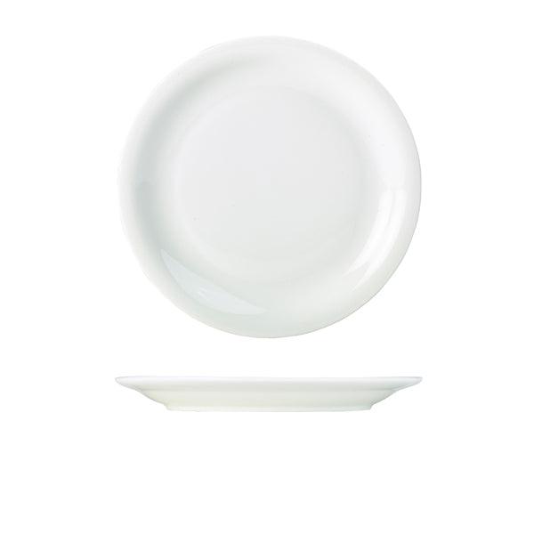 Genware Porcelain Narrow Rim Plate 26cm/10.25" - BESPOKE 77