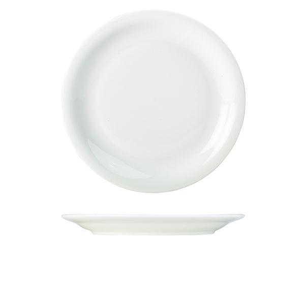 Genware Porcelain Narrow Rim Plate 28cm/11" - BESPOKE 77