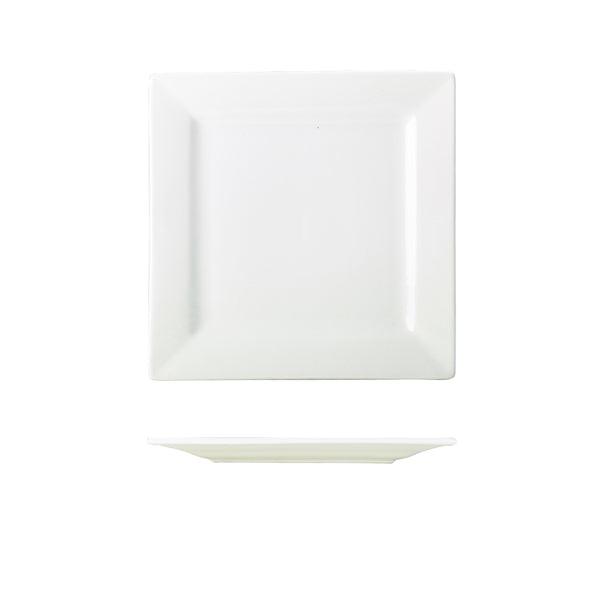 Genware Porcelain Square Plate 21cm/8.25" - BESPOKE 77