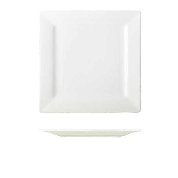 Genware Porcelain Square Plate 26cm/10.25" - BESPOKE 77