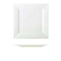 Genware Porcelain Square Plate 26cm/10.25" - BESPOKE 77