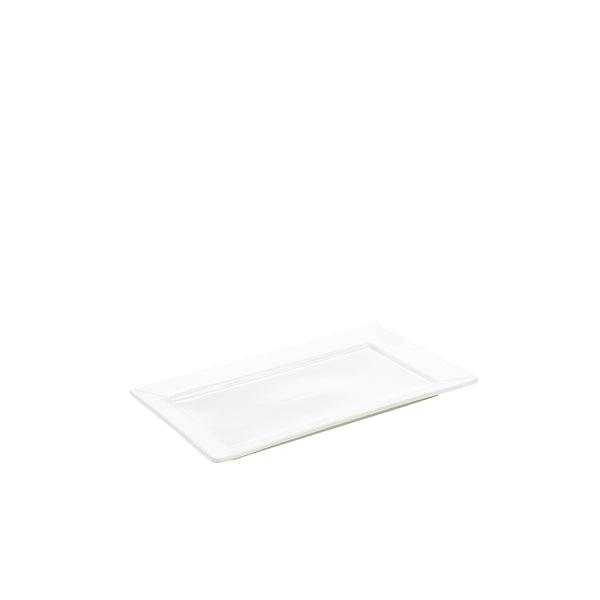 Genware Porcelain Rectangular Plate 24 x 17cm/9.5 x 6.75" - BESPOKE 77