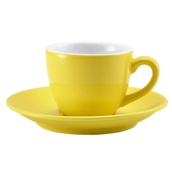 Genware Porcelain Yellow Saucer 12cm - BESPOKE 77