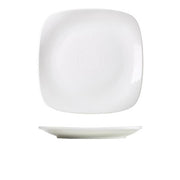 Genware Porcelain Rounded Square Plate 27cm/10.5" - BESPOKE 77