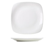 Genware Porcelain Rounded Square Plate 29cm/11.5" - BESPOKE 77
