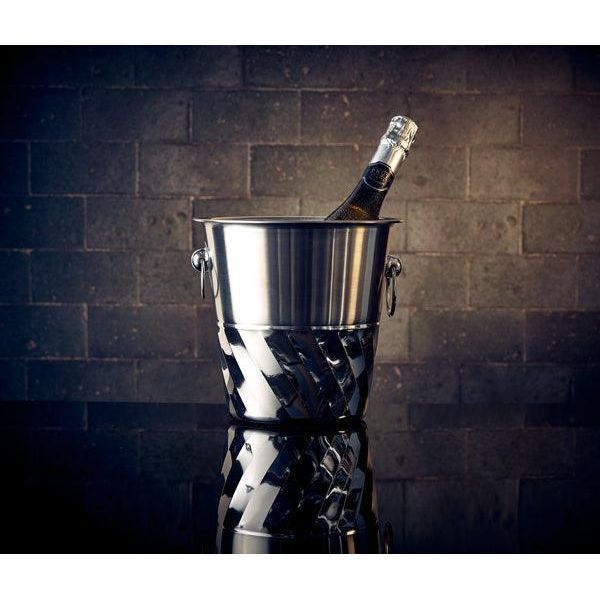 GenWare Stainless Steel Swirl Wine Bucket - BESPOKE 77