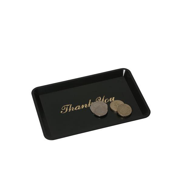Tip Tray Thank You 4.1/2"X6.1/2" Black - BESPOKE 77