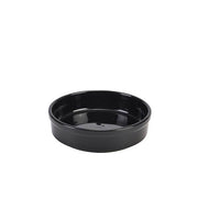 Genware Porcelain Black Round Dish 13cm/5" - BESPOKE 77