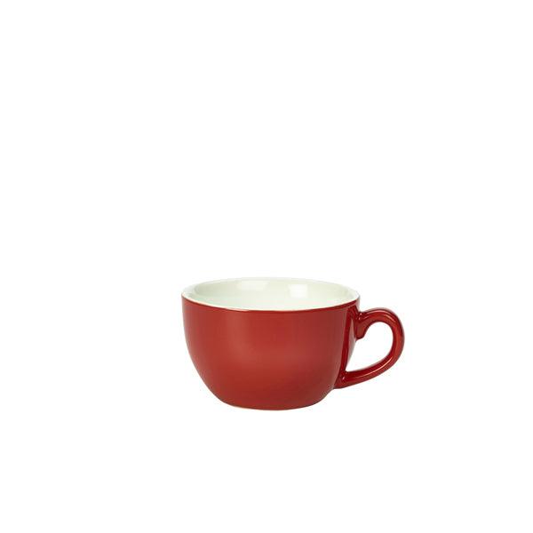 Genware Porcelain Red Bowl Shaped Cup 17.5cl/6oz - BESPOKE 77