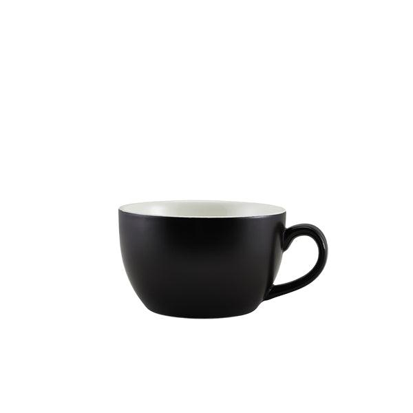 Genware Porcelain Matt Black Bowl Shaped Cup 25cl/8.75oz - BESPOKE 77