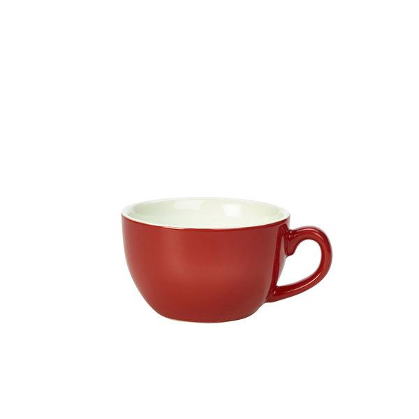 Genware Porcelain Red Bowl Shaped Cup 25cl/8.75oz - BESPOKE 77