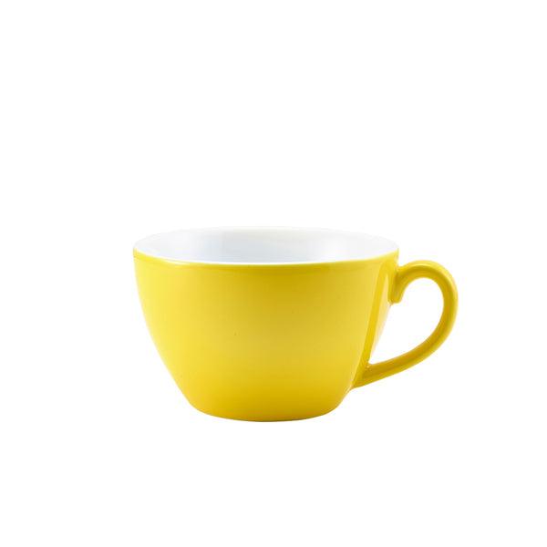 Genware Porcelain Yellow Bowl Shaped Cup 34cl/12oz - BESPOKE 77