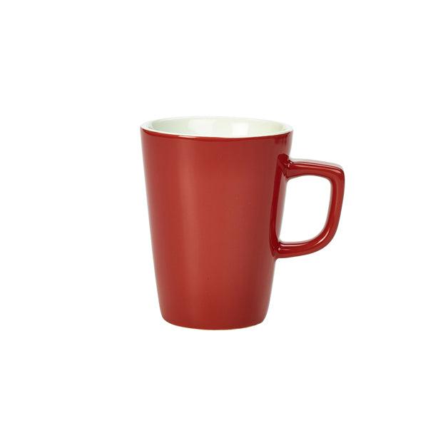 Genware Porcelain Red Latte Mug 34cl/12oz - BESPOKE 77