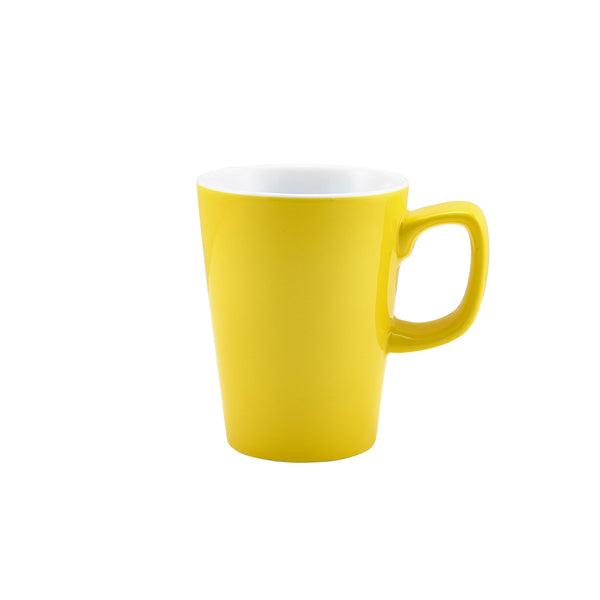 Genware Porcelain Yellow Latte Mug 34cl/12oz - BESPOKE 77
