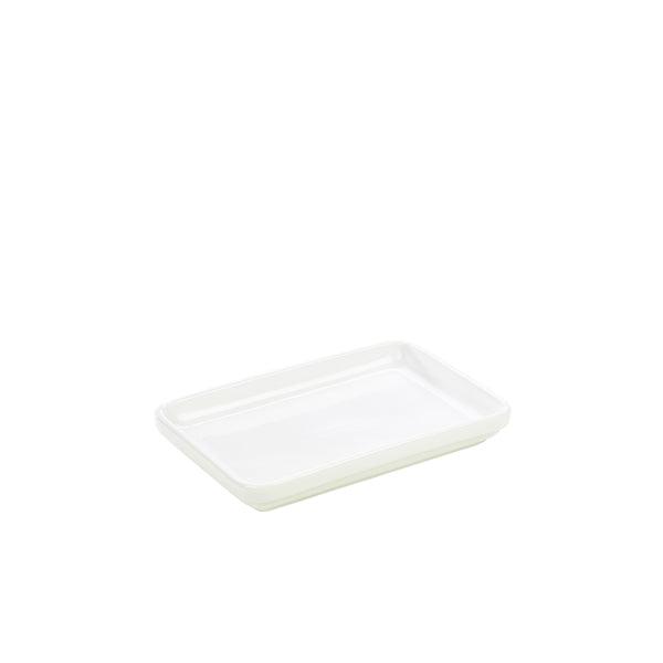 Genware Porcelain Deep Rectangular Dish 20 x 14 x 2.5cm/8 x 5.5 x 1" - BESPOKE 77