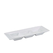 GenWare Porcelain Triple Dish 25.4 x 9cm/10 x 3.5" - BESPOKE 77