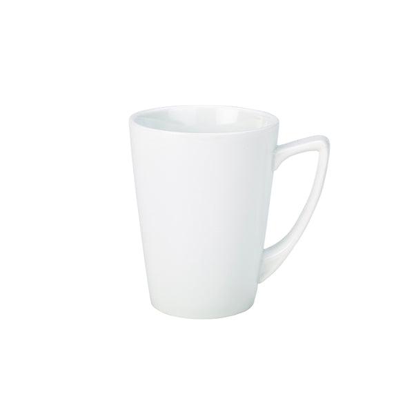 Genware Porcelain Angled Handled Mug 35cl/12.25oz - BESPOKE 77