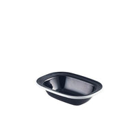 Enamel Pie Dish Black with White Rim 16cm - BESPOKE 77