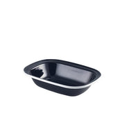 Enamel Pie Dish Black with White Rim 20cm - BESPOKE 77