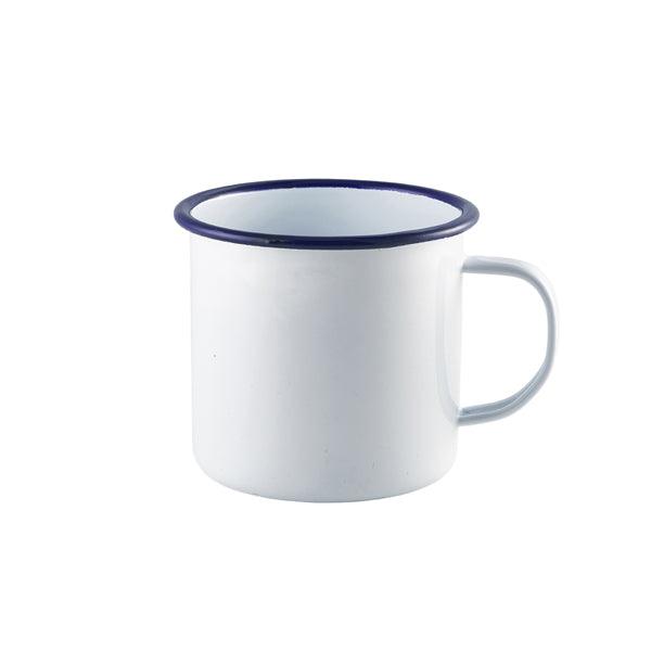 Enamel Mug White with Blue Rim 56.8cl/20oz - BESPOKE 77