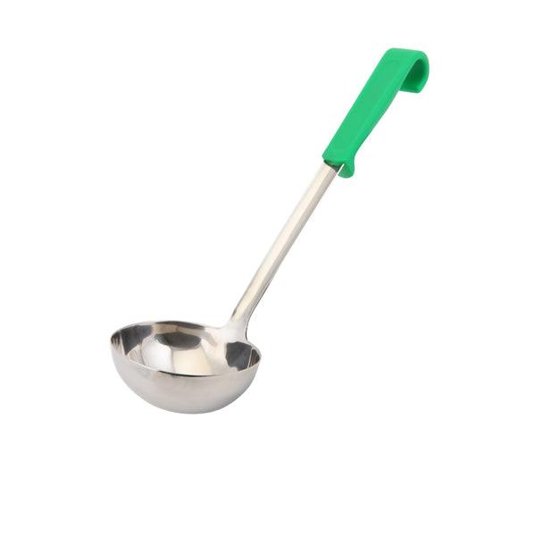Genware Plastic Handle Soup Ladle Green - BESPOKE 77