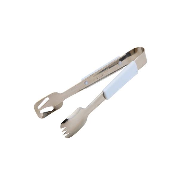 Genware Plastic Handle Buffet Tongs White - BESPOKE 77