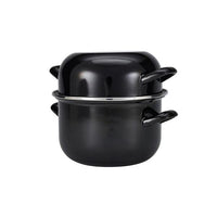 Black Enamel Mussel Pot 20cm (Dia) - BESPOKE 77