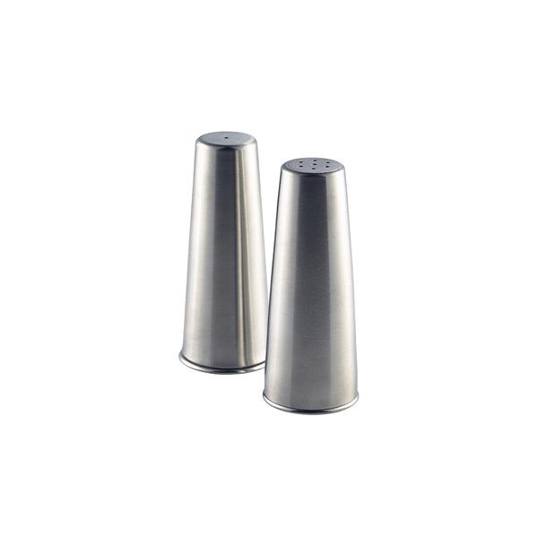 Genware Stainless Steel Conical Salt & Pepper Set - BESPOKE 77